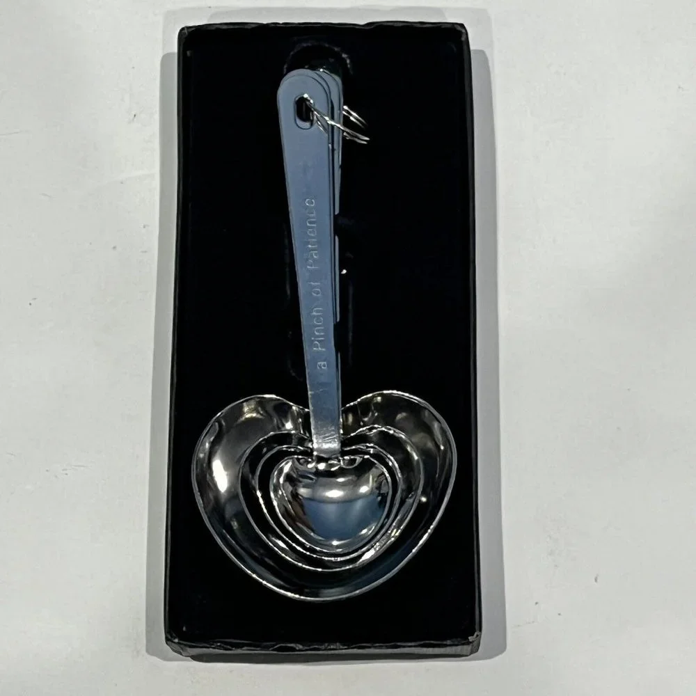 Kate Aspen Love Beyond Measure Heart Shaped Measuring Spoons Open Box
